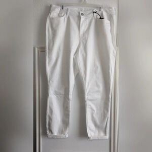 Copper Flash Womens 16W Curvy Ankle Skinny White Premium Denim (TINY FLAW)